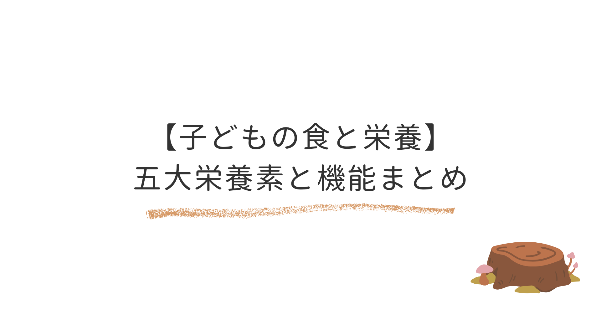 五大栄養素と機能