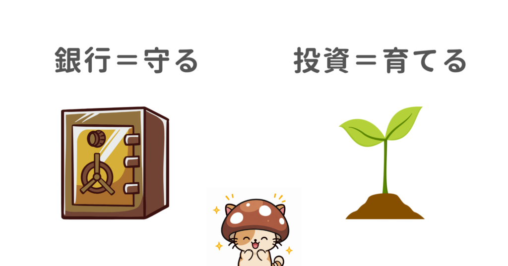 銀行預金と投資の違い